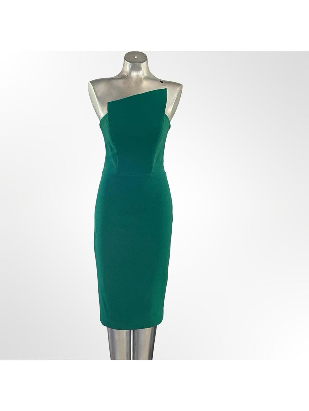Aida Elegant Green Strapless Dress - Picture 4 of 7